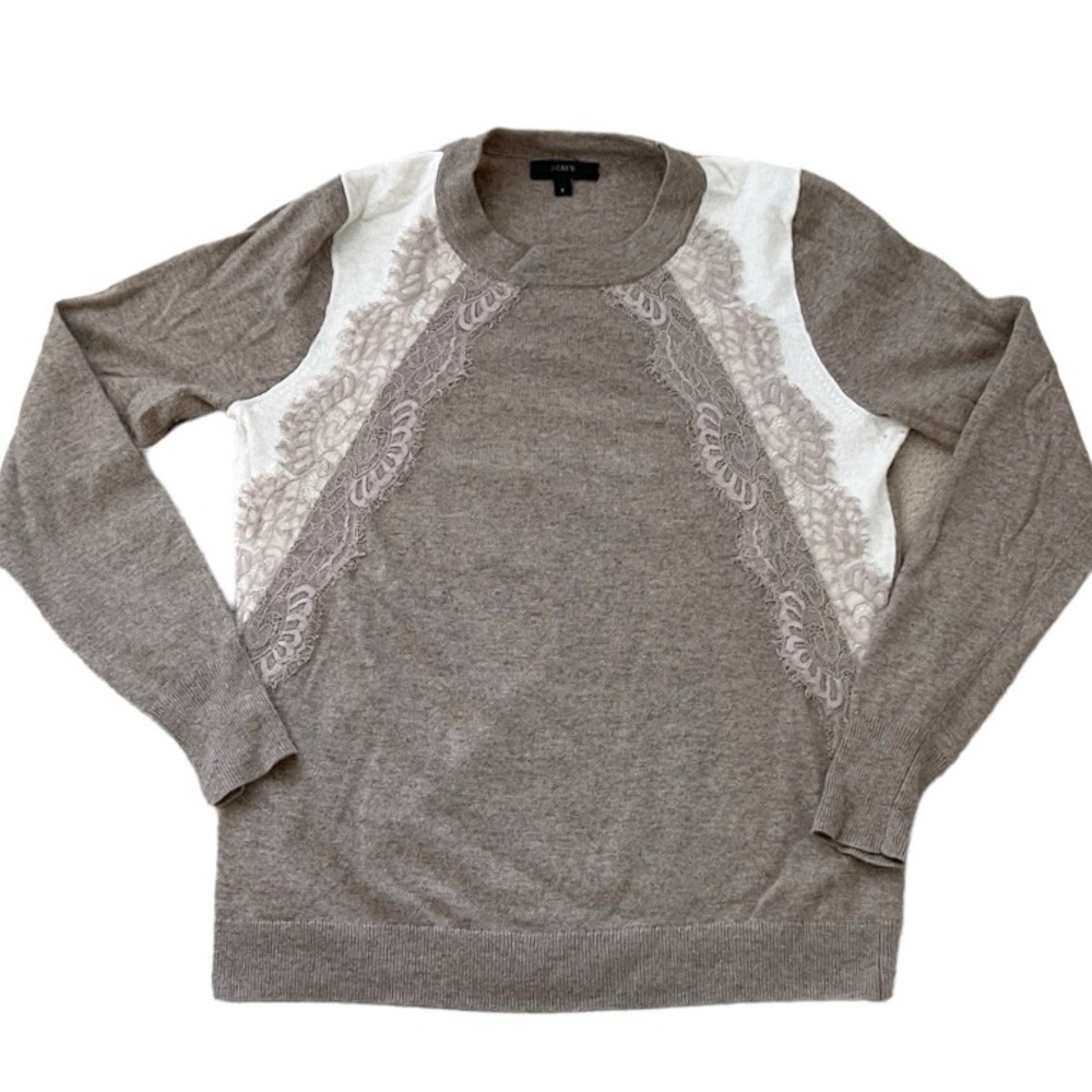 J. Crew Women’s Brown Lace Sweater